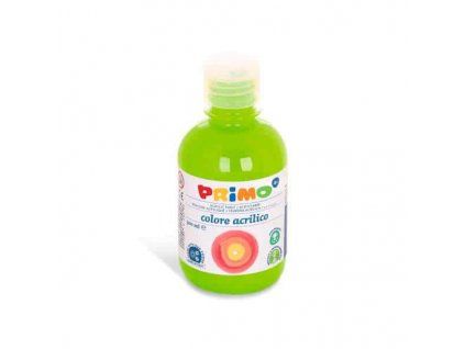Akrylová barva PRIMO 300 ml, odstín světle zelená, plastová lahvička s dávkovačem