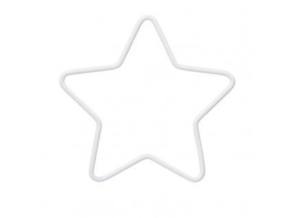 HobbyFun Hvězda 10 cm z bílého lakovaného ocelového drátu průměr 3 mm