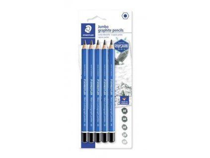 Sada 5 grafitových tužek Staedtler Lumograph Design Journey, jumbo, šestihranné, tvrdosti 8B až HB