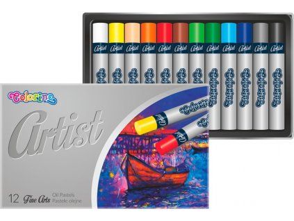 Colorino Artist extra měkké olejové pastely, sada 12 barev, vysoký podíl pigmentů