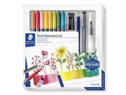Staedtler Design Journey Floral sada 8 oboustranných štětcových fixů, florální barevná škála