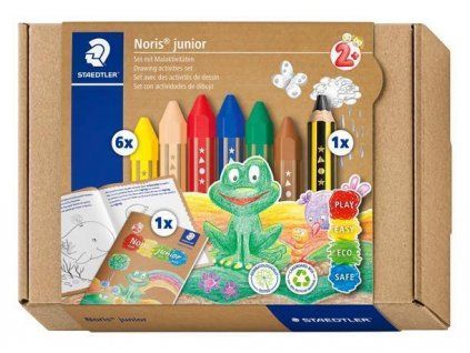 Staedtler Noris Junior kreslicí sada pro děti, ergonomické pastely a tužky