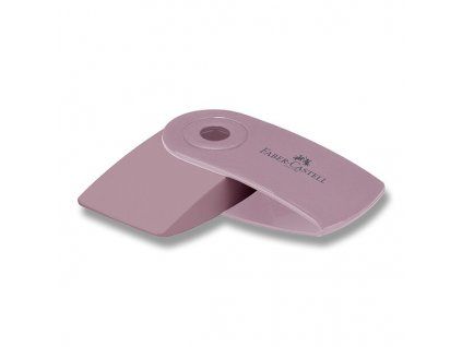 Stěrací pryž Faber-Castell Sleeve Mini Starorůžová s plastovým otočným krytem, bez PVC