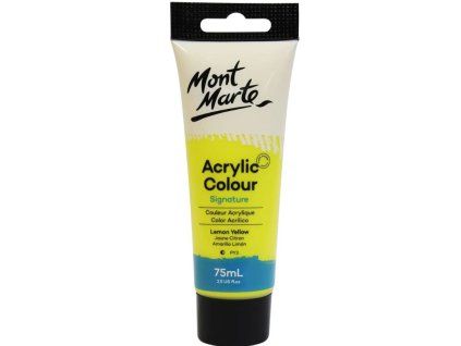 Mont Marte akrylová barva 75 ml, odstín citronově žlutá (Lemon Yellow), tuba