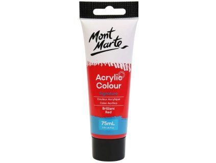 Mont Marte akrylová barva 75 ml, odstín brilantní červená Brilliant Red, tuba