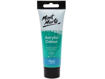 Mont Marte akrylová barva 75 ml tuba, odstín smaragdová Viridian, krémová konzistence