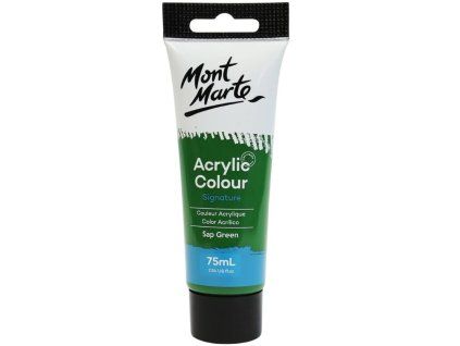Mont Marte akrylová barva 75 ml, odstín trávově zelená Sap Green, tuba