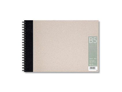 Skicák BOBO B5 17,6 x 25 cm, recyklovaný papír Ecoline 170 g/m2, 30 listů, Twin Wire vazba