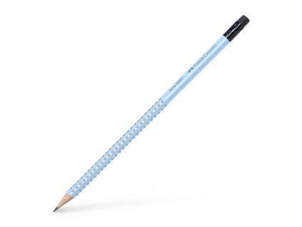 Grafitová tužka Faber-Castell GRIP 2001 tvrdost B s mazací pryží, nebesky modrá