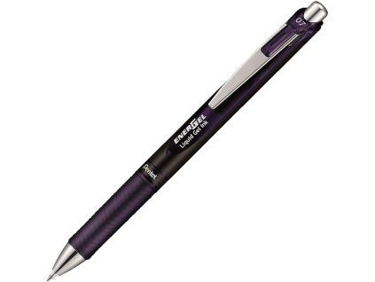 Pentel EnerGel BL77 gelový roller 0,7 mm, temně fialová, klikací mechanismus, grip