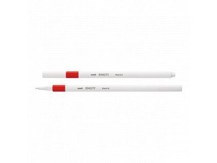 Uni EMOTT liner 0,4 mm červený, tenký fix Mitsubishi Pencil pro kresbu a popis