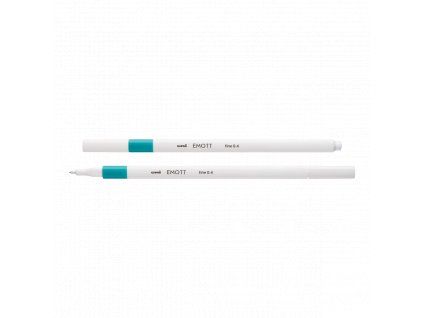 Uni EMOTT liner 0,4 mm, tenký fix v odstínu smaragdová zeleň, bílé tělo