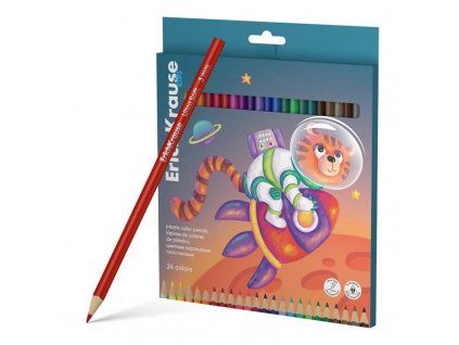 Bezdřevé pastelky ErichKrause Kids Space Animals 24 barev