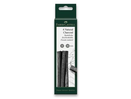 Faber-Castell Pitt Monochrome přírodní uhel, 4 ks vrbových tyčinek 9-15 mm pro kresbu