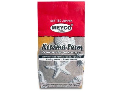 Meyco Kerama-Form bílá odlévací sádra 1 kg pro výrobu sádrových odlitků a lití do forem