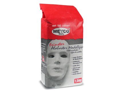 Meyco modelovací sádra alabastrově bílá 1,5 kg, vysoký stupeň bělosti