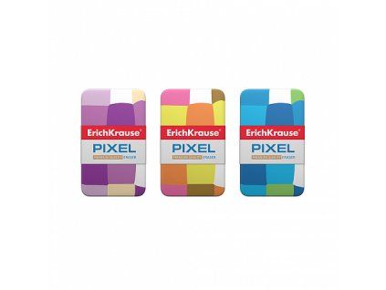 Barevná guma ErichKrause PIXEL z TPR, bezprašná, bez PVC, rozměr 4,4 x 2,7 x 1,0 cm
