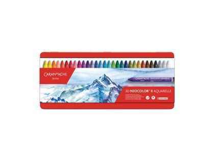 Akvarelové voskové pastely Caran D'ache Neocolor II Aquarelle, 30 barev