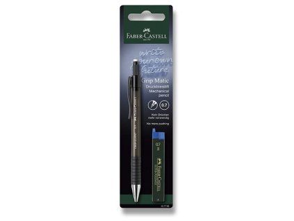 Automatická mikrotužka Faber-Castell GRIP Matic 0,7 mm černá, balení blistr s tuhami