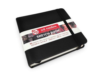 Sakura Sketch Book skicák v černé tvrdé vazbě, formát 12x12 cm, 80 listů 140 g