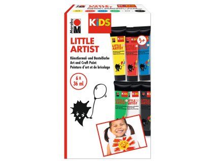 Marabu Kids Little Artist sada 6 x 36 ml, krémové matné barvy pro děti od 3 let