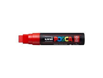 Uni Posca PC-17K akrylový popisovač s plochým hrotem 15 mm, červená varianta