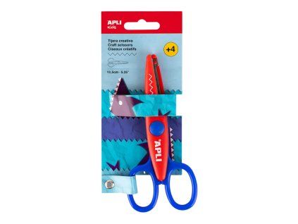 Apli kreativní nůžky pro děti se zoubkovaným střihem, délka 13,5 cm