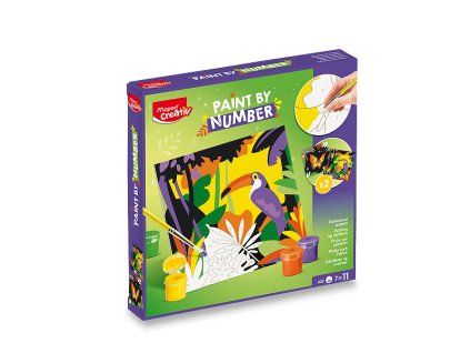 Maped Creativ Paint by Number, kreativní sada malování podle čísel, motiv tukan a motýl