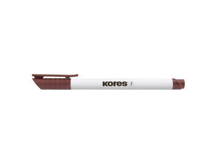 Kores K-Marker Whiteboard tenký popisovač na bílé tabule, hnědý, hrot 1-2 mm