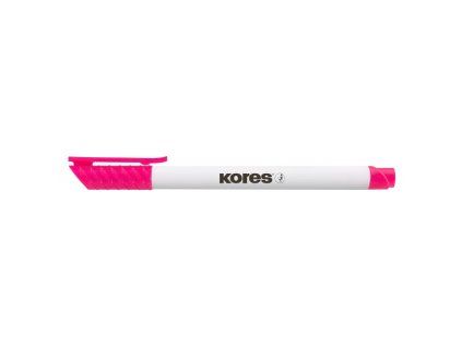 Popisovač KORES K-Marker Whiteboard tenký růžový, šířka stopy 1-2 mm, na bílé tabule