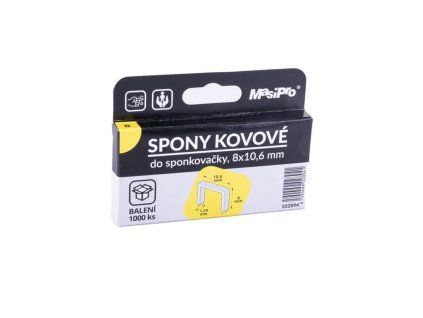 Spony MasiPro do sponkovací pistole T50, rozměry 10,6 x 1,24 x 8 mm, balení 1 000 ks