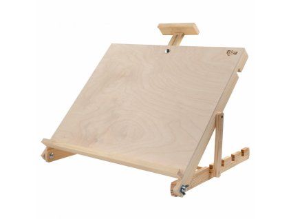 Stolní malířský stojan Rosa s překližkovou deskou 43×35 cm a posuvným horním úchytem