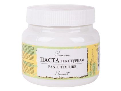 Texturovací pasta Sonnet hladká 500 ml, akrylová, bílá, Nevskaya Palitra