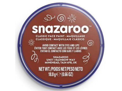 Snazaroo barva na obličej 18 ml, odstín červeno-hnědá, bezpečná pro použití na kůži