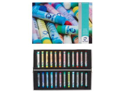 Sada 24 měkkých pastelů Van Gogh Soft Pastel, kulaté slim tyčky s intenzivními pigmenty