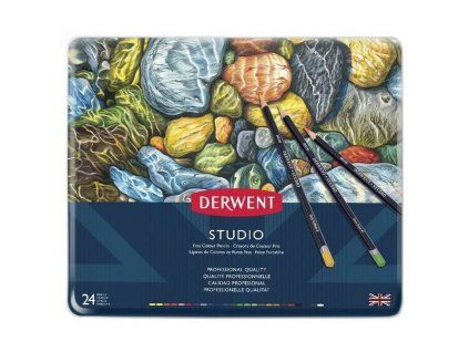 Derwent Studio sada 24 pastelových tužek pro detailní kresbu, ilustraci a design