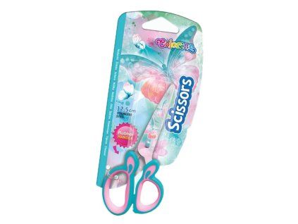 Colorino dětské nůžky motýlková edice 12,5 cm, asymetrické, nerezová čepel