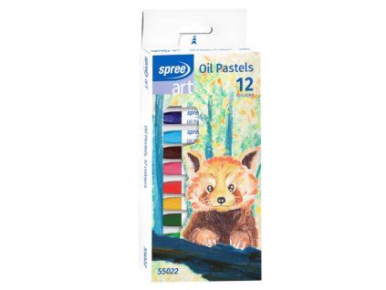 Sada olejových pastelů Spree Art 12 barev, jemná krémová struktura pro snadné nanášení