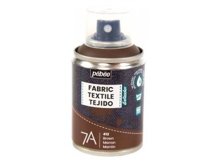 Pébéo Setacolor 7A sprej na textil 100 ml, odstín 12 hnědý, vodou ředitelný