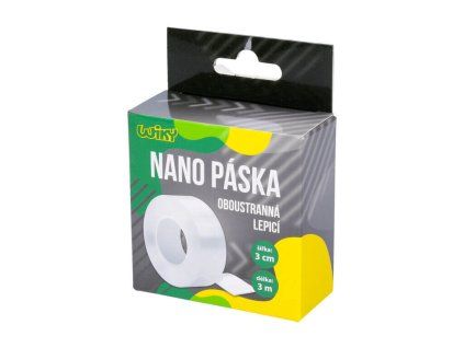 Oboustranně lepící nano páska 3 cm x 3 m, transparentní, nanoadhezivní technologie