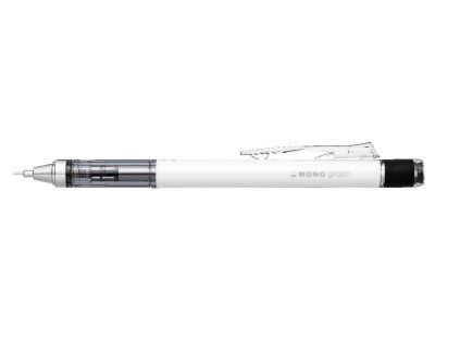 Tombow MONO Graph mechanická tužka 0,7 mm s třepacím mechanismem, bílá varianta