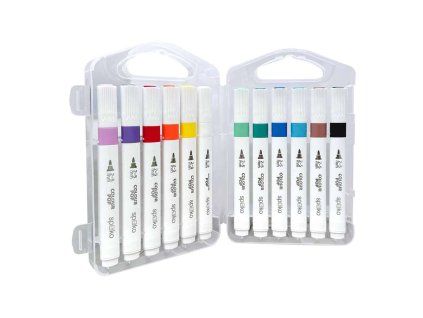 Sada 12 akrylových popisovačů Spoko COLOUR POP, hrot 2 až 5 mm, plastový box