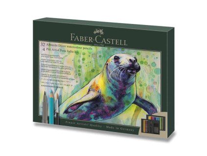 Faber-Castell Albrecht Dürer akvarelové pastelky a Pitt Artist Pen, sada 37 kusů
