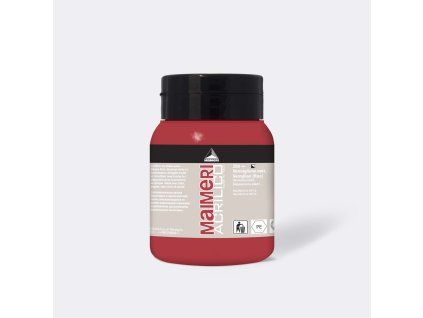 Akrylová barva Maimeri Acrilico 500 ml, odstín Permanent Red Deep 253, červená