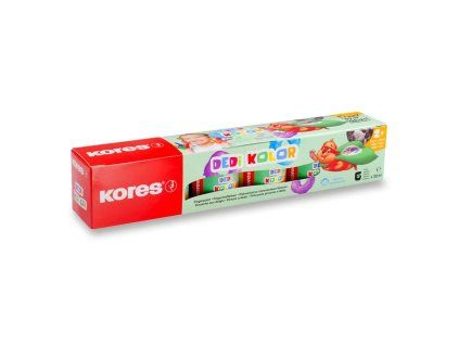 Kores Dedi Kolor sada 6 prstových barev v kalíšcích po 30 ml, netoxické EN71