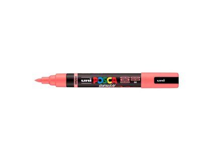 Akrylový popisovač Uni POSCA PC-5BR se štětcovým hrotem, korálově růžová 66