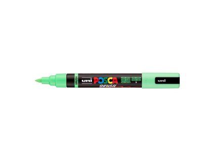 Uni Posca PC-5BR akrylový popisovač, štětcový hrot 1-4 mm, odstín světle zelená 5