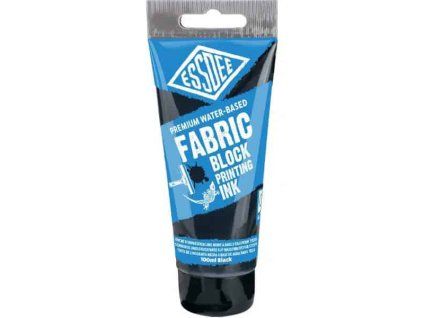 Essdee tiskařská barva na textil 100 ml, černá, pro linoryt a ruční tisk z tiskových bloků