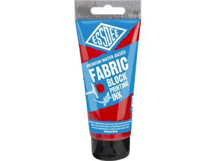 Essdee Fabric Printing Ink 100 ml, textilní barva pro linoryt a ruční tisk na látku, červená