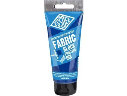 Essdee Fabric Printing Ink 100 ml, textilní barva pro linoryt a ruční tisk na látku, modrá